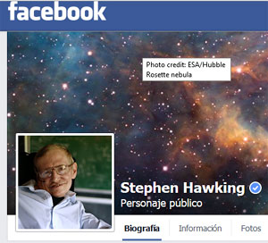 Stephen Hawking en Facebook